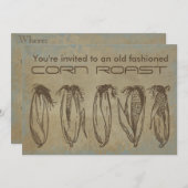 Invitation au rôti de maïs à l'ancienne (Devant / Derrière)