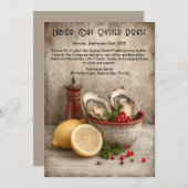 Invitation au rôti d'huître de la fête du travail (Devant / Derrière)