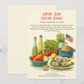 Invitation au rôti d'huître de la fête du travail  (Devant / Derrière)