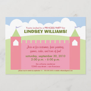 Invitation au Royal Castle Princess Party