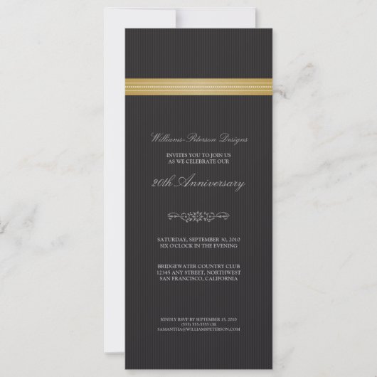 Invitation au ruban d'événements d'entreprise (or) (Devant)