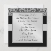 Invitation au ruban gris de Masque noir d'Hallowee (Dos)