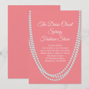 Invitation au salon de mode Coral and Pearls