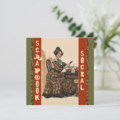 Invitation au scrapbooking Vintage Artiste social (Debout devant)