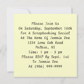 Invitation au scrapbooking Vintage Artiste social (Dos)