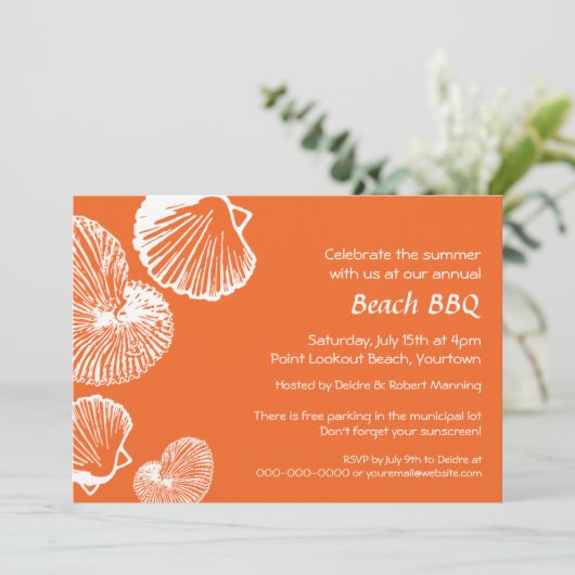 Invitation au Seashell Beach Party (Debout devant)