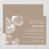 Invitation au Seashell Beach Party (Devant / Derrière)