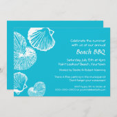 Invitation au Seashell Beach Party (Devant / Derrière)