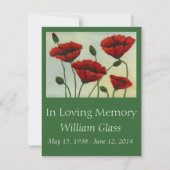 Invitation au service commémoratif (Devant)