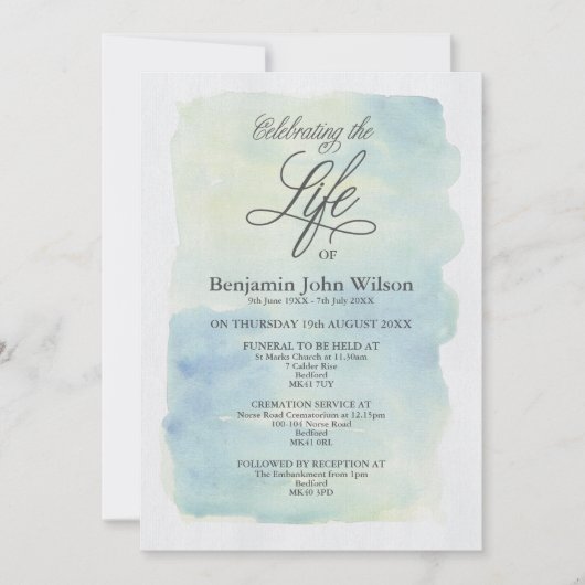 Invitation au service commémoratif (Devant)