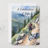 Invitation au service commémoratif aquarelle vélo  (Dos)