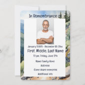 Invitation au service commémoratif aquarelle vélo  (Devant)