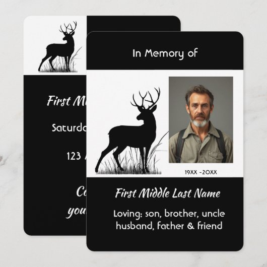 Invitation au service commémoratif Cerf de scène e (Devant / Derrière)