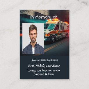 Invitation au service commémoratif Conducteur acco