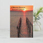 Invitation au service commémoratif, coucher de sol (Debout devant)