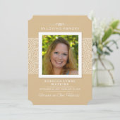 Invitation au service commémoratif - Elégant or et (Debout devant)