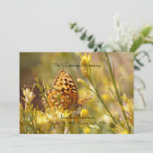 Invitation au service commémoratif, Papillon jaune (Debout devant)