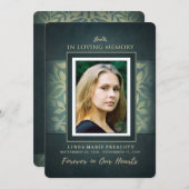 Invitation au service commémoratif turquoise et Go (Devant / Derrière)