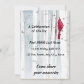 Invitation au service de célébration de la vie Car (Dos)