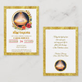 Invitation au service de Noël de chants de Noël (Devant / Derrière)