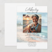 Invitation au service funèbre mémorial de la plage (Devant / Derrière)
