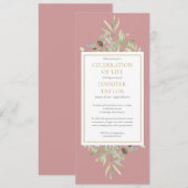 Invitation au service funéraire de célébration de (Devant / Derrière)