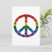 Invitation au Signe de paix Rose Rainbow Flag (Debout devant)