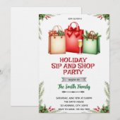 Invitation au Sip and Shop de vacances (Devant / Derrière)