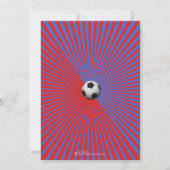 Invitation au Soccer Party - Garçon, Rouge et Bleu (Dos)
