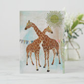 Invitation au soleil Baby shower de Giraffes (Debout devant)