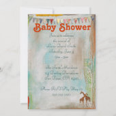 Invitation au soleil Baby shower de Giraffes (Dos)