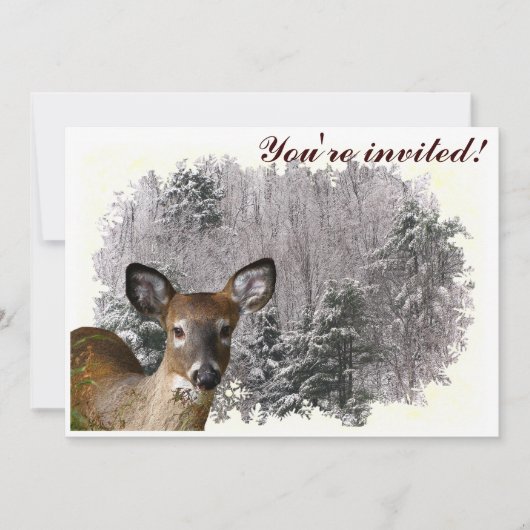 Invitation au solstice d'hiver de Deer et Frosty H (Devant)