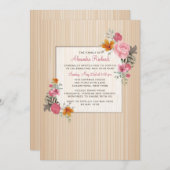 Invitation au souvenir floral (Devant / Derrière)