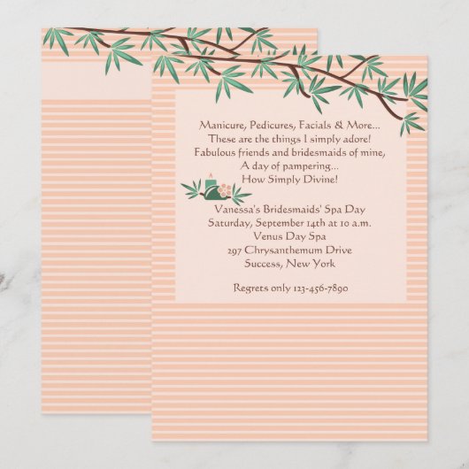 Invitation au Spa aux Branches de Bambou (Devant / Derrière)