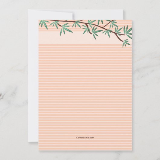 Invitation au Spa Bamboo Branches (Dos)