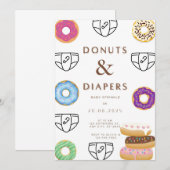 Invitation au spectacle bébé Donuts & Diapers (Devant / Derrière)