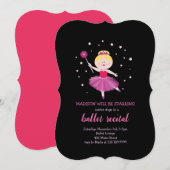 Invitation au spectacle de ballet Danseuse de ball (Devant / Derrière)