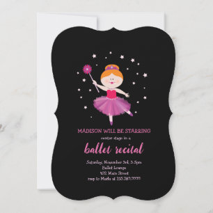 Invitation au spectacle de ballet Petite ballerine