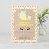 Invitation au stand de limonade rose et jaune (Debout devant)