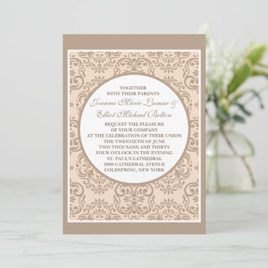 Invitation au style Damask (Debout devant)