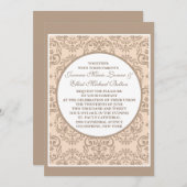 Invitation au style Damask (Devant / Derrière)