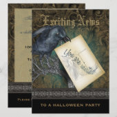 Invitation au style gothique corbeau (Devant / Derrière)