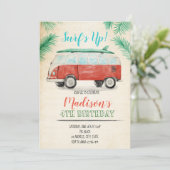 Invitation au surf d'aquarelle (Debout devant)