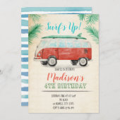 Invitation au surf d'aquarelle (Devant / Derrière)