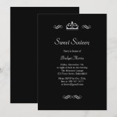 Invitation au Sweet sixteen de contes de fées (Devant / Derrière)