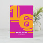 Invitation au Sweet sixteen de mood (Debout devant)