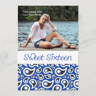 Invitation au Sweet sixteen de Paisley Blueberry
