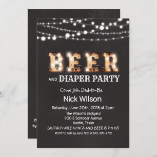 Invitation au tableau de bord de la bière et de la