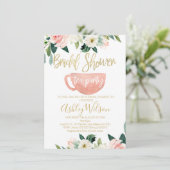 Invitation au Tea Party Fête de l'mariée florale (Debout devant)
