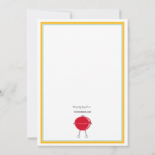 Invitation au temps BBQ (Dos)